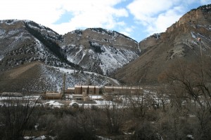 Gas processing plant along Parachute Creek in Garfield County