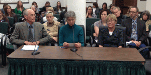 Rein van West, Monica Wiitanen and Evette Lee testify in support of the Cottage Foods expansion bill.